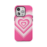 Spindintis rožinis širdies švytėjimas