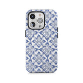 Gėlių indigo gobelenai