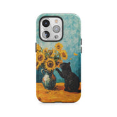 Žvaigždėtos saulėgrąžos ir katė